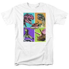 Jurassic Park Prehistoric Block Men's 18/1 Cotton Short-Sleeve T-Shirt