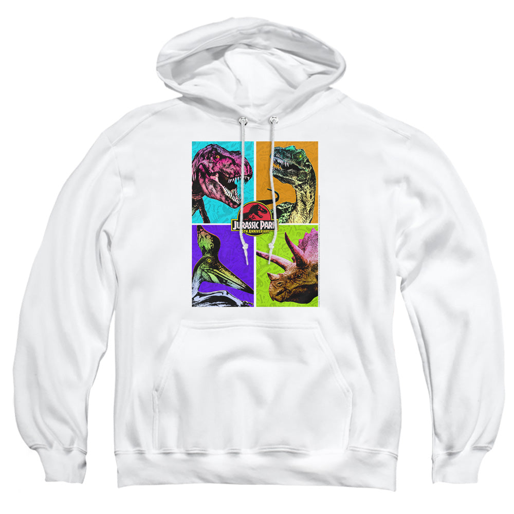Jurassic Park Prehistoric Block Men's Pull-Over 75 25 Poly Hoodie