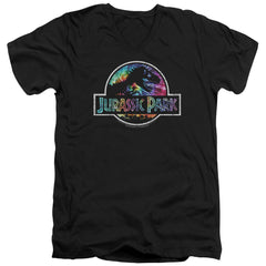 Jurassic Park Prehistoric Groove Men's 30/1 Cotton Slim V-Neck T-Shirt