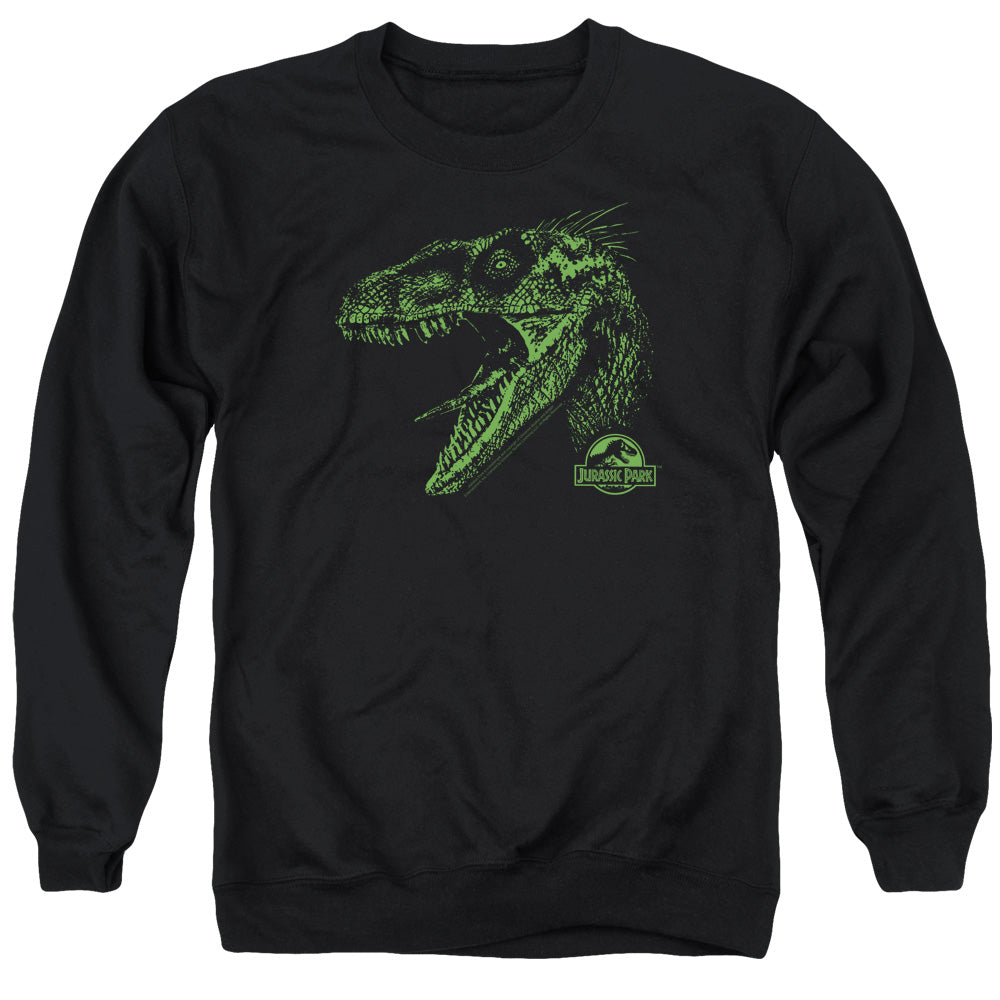 Jurassic Park Raptor Mount Men's Crewneck 50 50 Poly Long-Sleeve T-Shirt