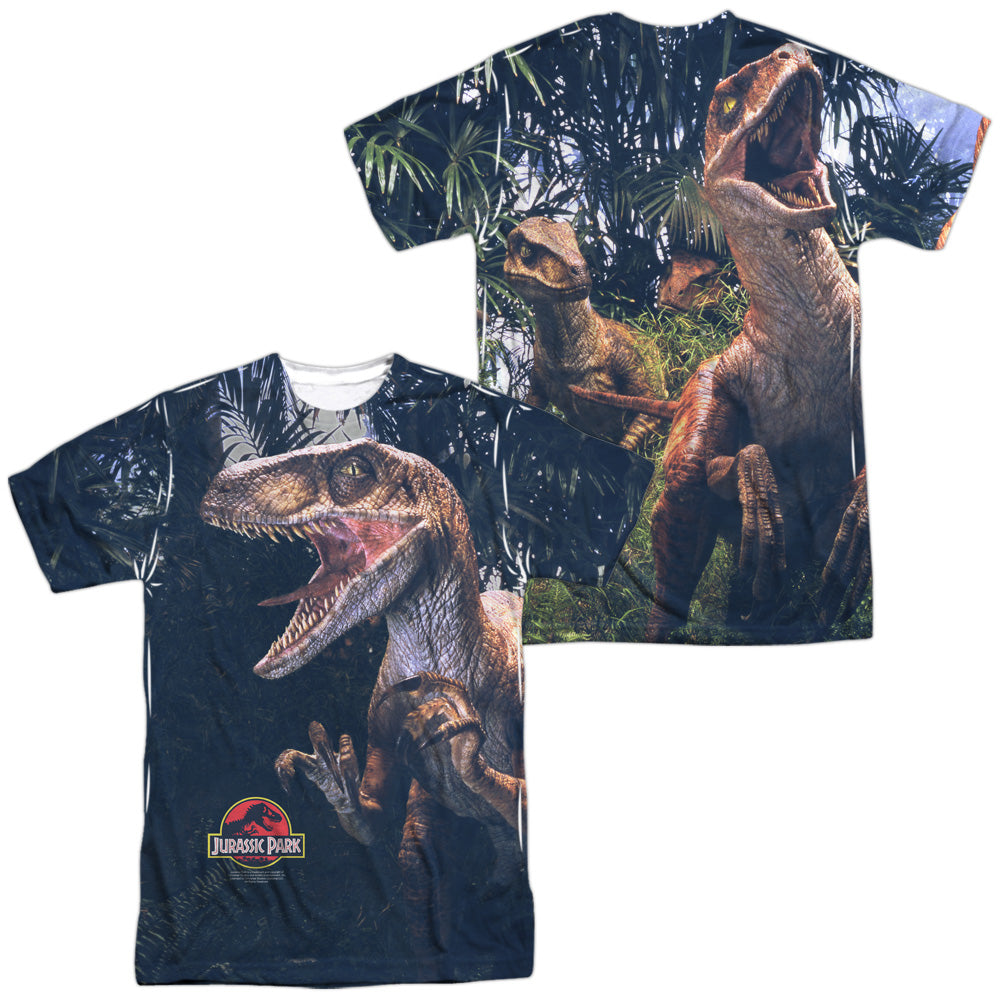 Jurassic Park Raptors Men's Regular Fit Polyester Short-Sleeve T-Shirt