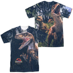 Jurassic Park Raptors Men's Regular Fit Polyester Short-Sleeve T-Shirt