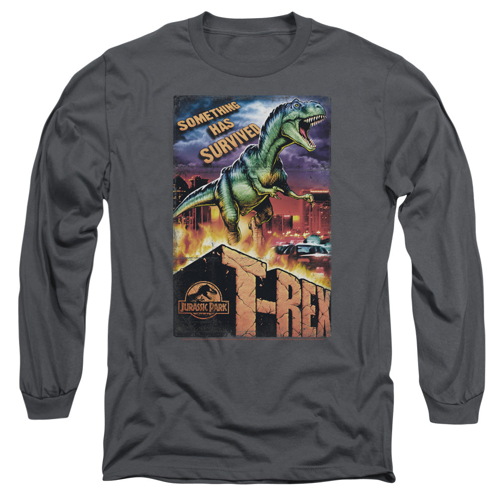 Jurassic Park Rex In The City Men's 18/1 Cotton Long-Sleeve T-Shirt