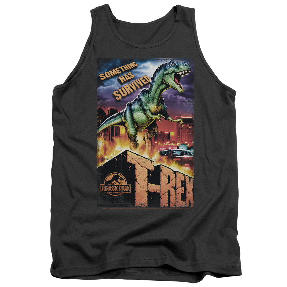 Jurassic Park Rex In The City Men's 18/1 Cotton Tank Top