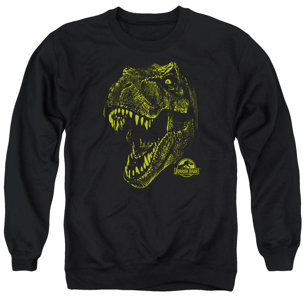 Jurassic Park Rex Mount Men's Crewneck 50 50 Poly Long-Sleeve T-Shirt