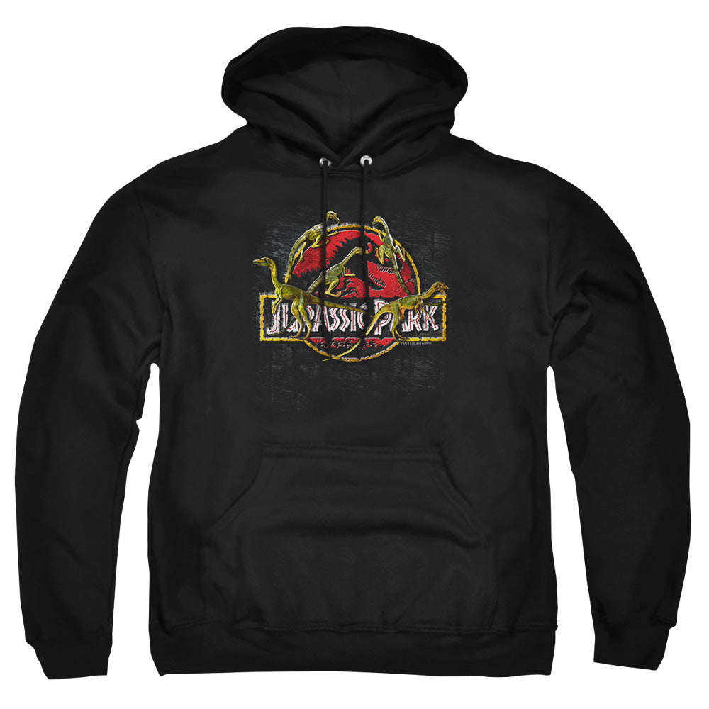 Jurassic Park Something Has Survived Men's Pull-Over 75 25 Poly Hoodie