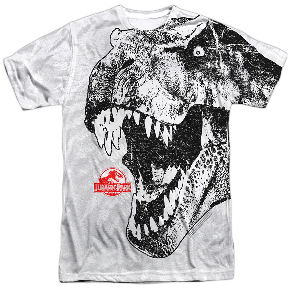 Jurassic Park T-Rex Head Men's Regular Fit Polyester Short-Sleeve T-Shirt