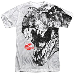 Jurassic Park T-Rex Head Men's Regular Fit Polyester Short-Sleeve T-Shirt