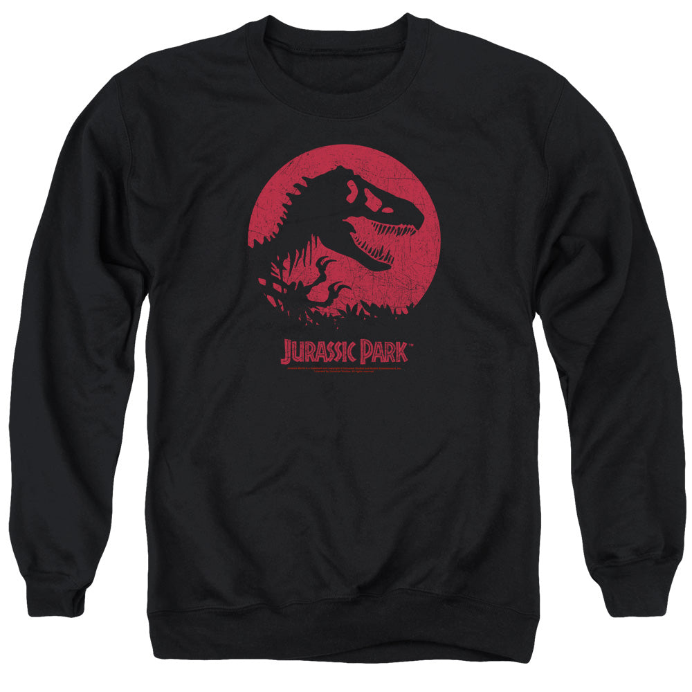 Jurassic Park T-Rex Sphere Men's Crewneck 50 50 Poly Long-Sleeve T-Shirt