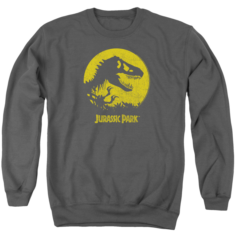 Jurassic Park T-Rex Sphere Men's Crewneck 50 50 Poly Long-Sleeve T-Shirt