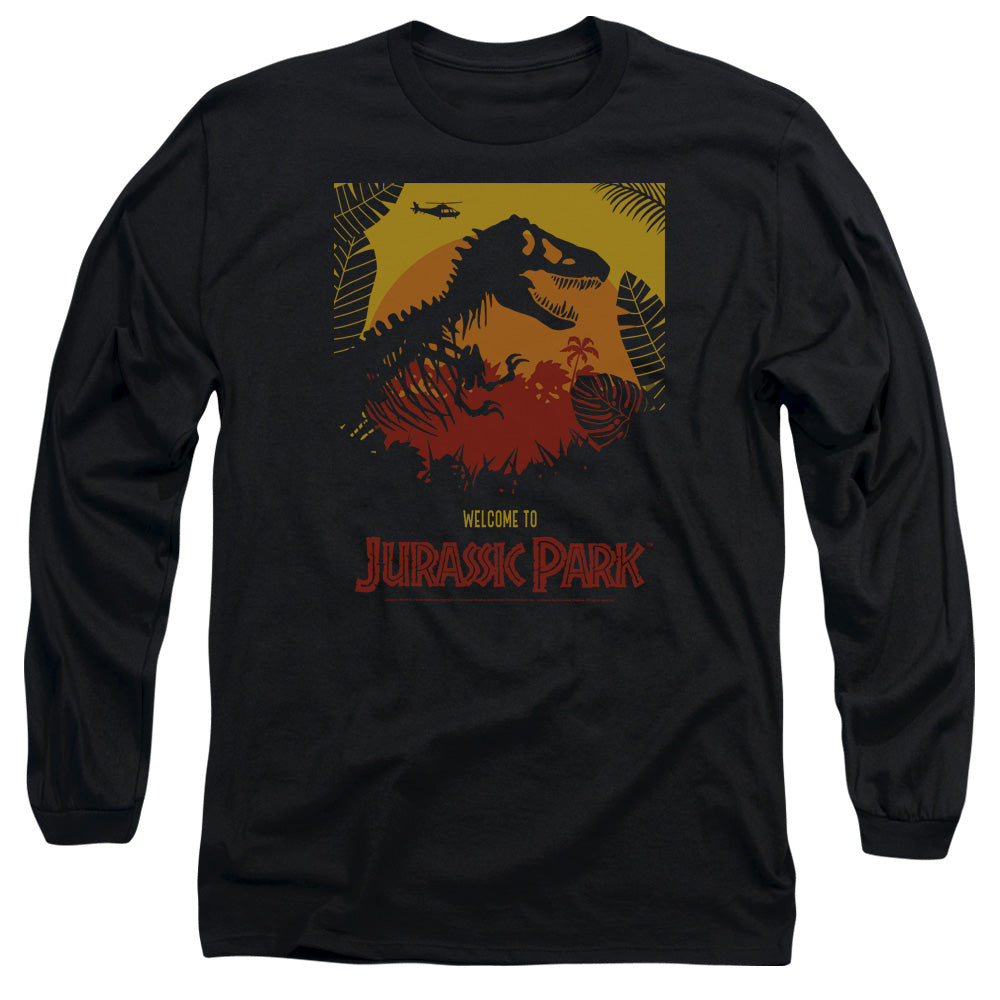 Jurassic Park Welcome To JP Men's 18/1 Cotton Long-Sleeve T-Shirt
