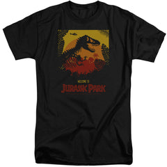 Jurassic Park Welcome To JP Men's 18/1 Tall Cotton Short-Sleeve T-Shirt