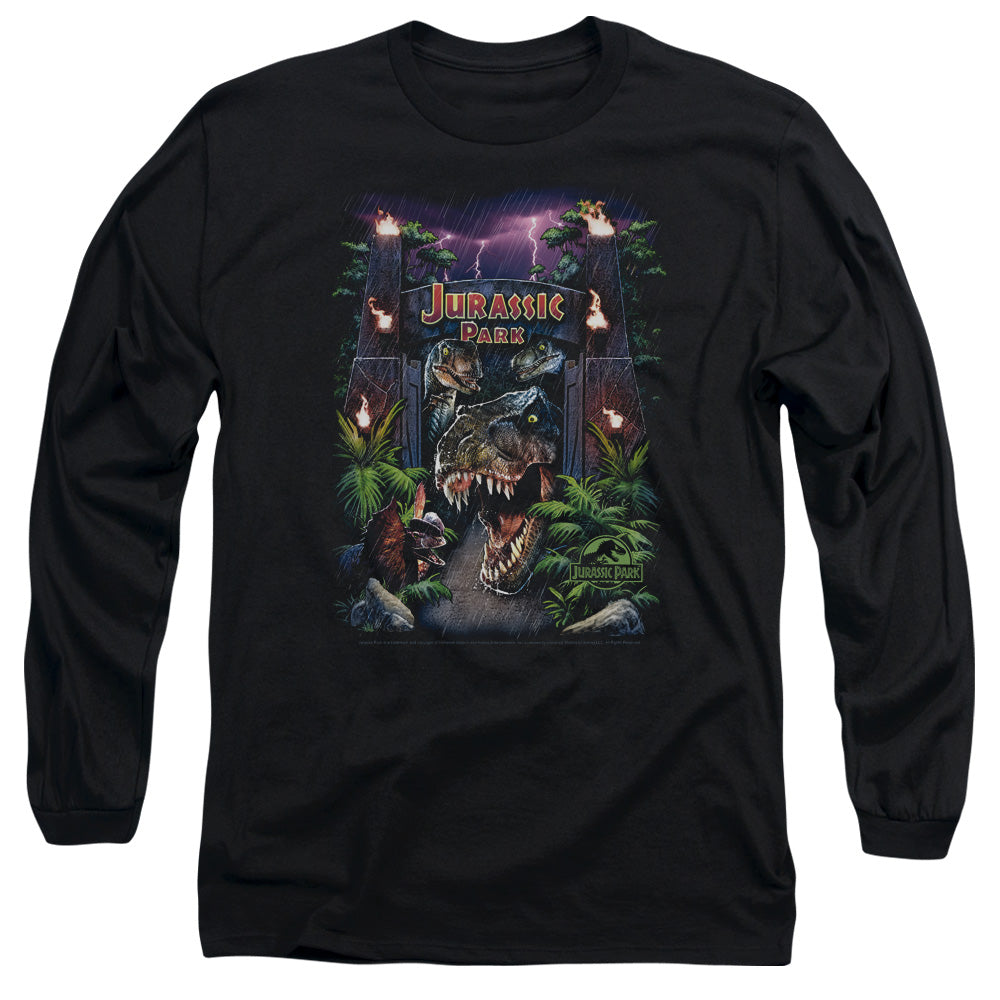Jurassic Park Welcome To The Park Men's 18/1 Cotton Long-Sleeve T-Shirt