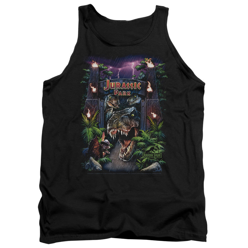 Jurassic Park Welcome To The Park Men's 18/1 Cotton Tank Top