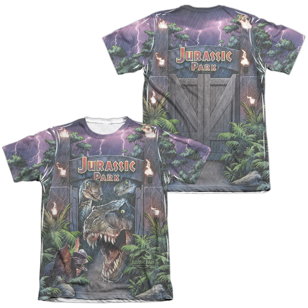 Jurassic Park Welcome To The Park Men's Regular Fit Poly Cotton Short-Sleeve T-Shirt
