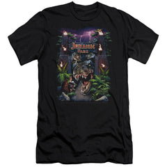 Jurassic Park Welcome To The Park Men's Ultra-Soft 30/1 Cotton Slim Short-Sleeve T-Shirt