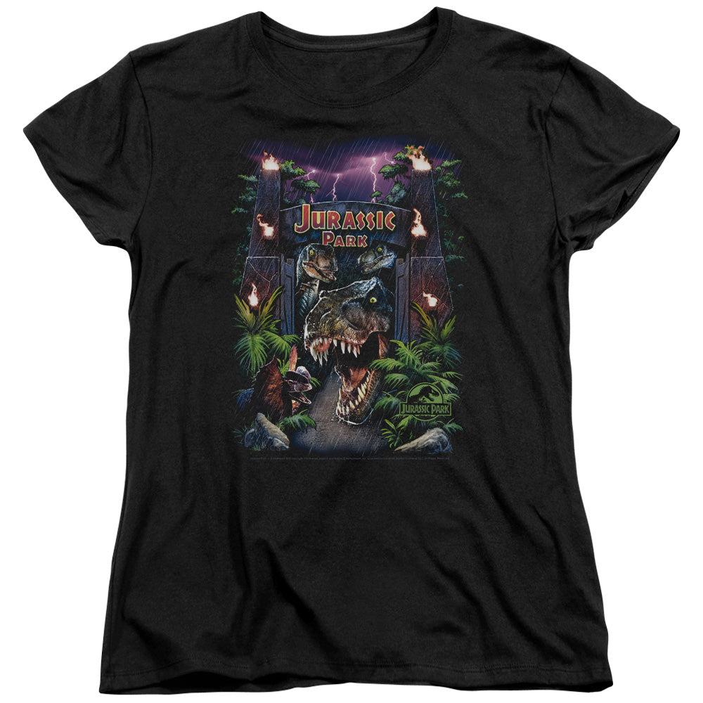 Jurassic Park Welcome To The Park Women's 18/1 Cotton Short-Sleeve T-Shirt