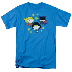 Justice League Girl Power Chibi Men's 18/1 Cotton Short-Sleeve T-Shirt