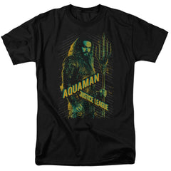 Justice League Movie Aquaman Men's 18/1 Cotton Short-Sleeve T-Shirt