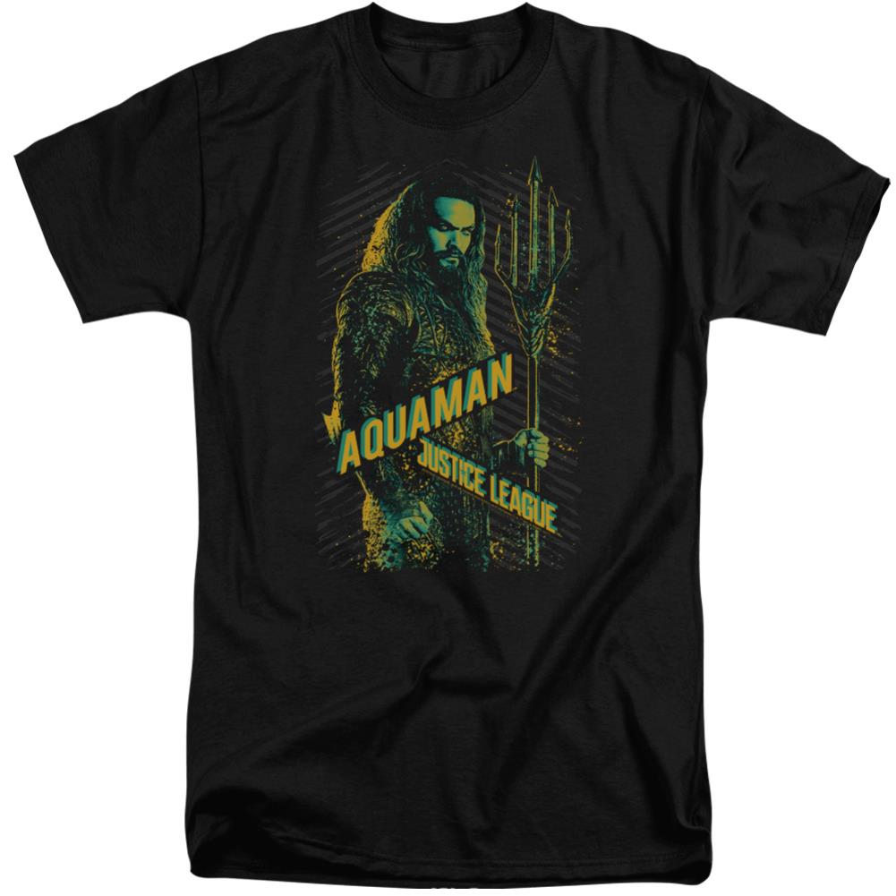 Justice League Movie Aquaman Men's 18/1 Tall Cotton Short-Sleeve T-Shirt