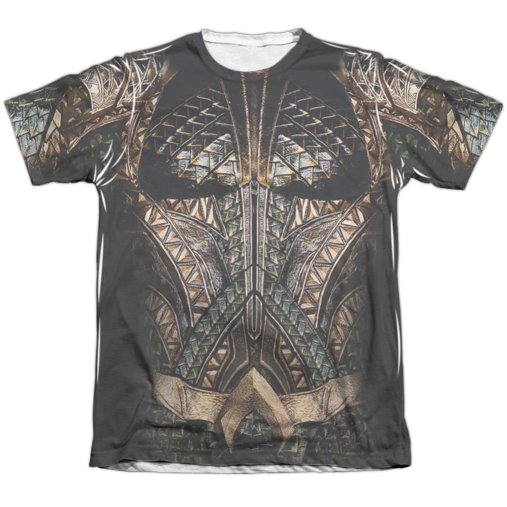 Justice League Movie Aquaman Uniform Men's Regular Fit Poly Cotton Short-Sleeve T-Shirt