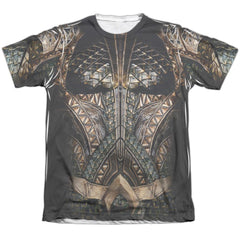 Justice League Movie Aquaman Uniform Men's Regular Fit Poly Cotton Short-Sleeve T-Shirt