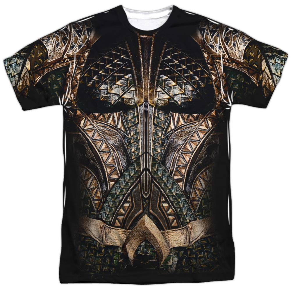 Justice League Movie Aquaman Uniform Men's Regular Fit Polyester Short-Sleeve T-Shirt