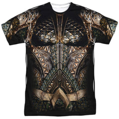 Justice League Movie Aquaman Uniform Men's Regular Fit Polyester Short-Sleeve T-Shirt