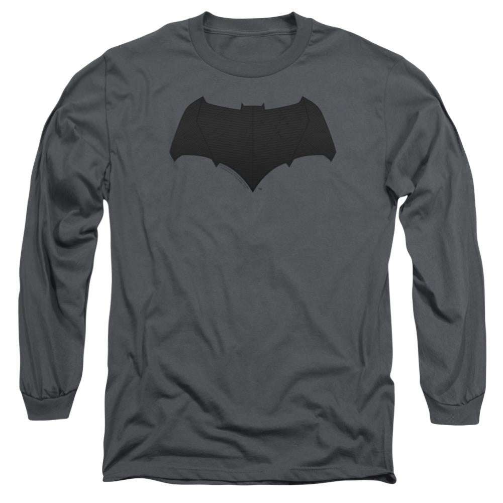 Justice League Movie Batman Logo Men's 18/1 Cotton Long-Sleeve T-Shirt