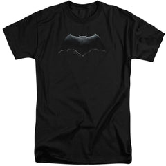 Justice League Movie Batman Logo Men's 18/1 Tall Cotton Short-Sleeve T-Shirt