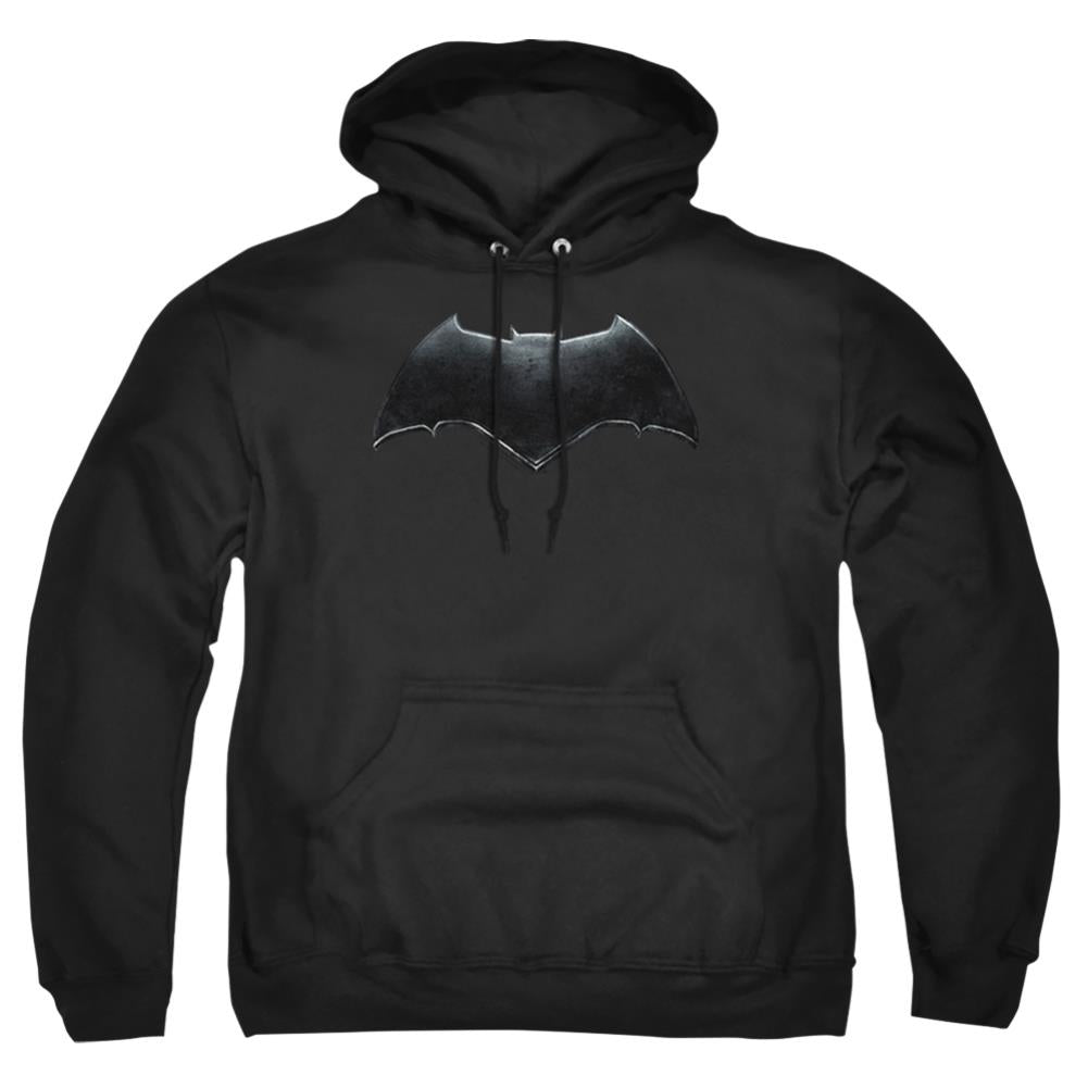 Justice League Movie Batman Logo Men's Pull-Over 75 25 Poly Hoodie