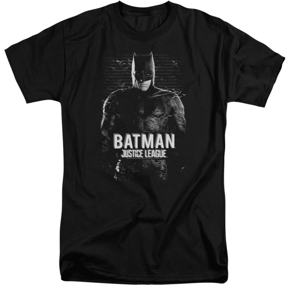 Justice League Movie Batman Men's 18/1 Tall Cotton Short-Sleeve T-Shirt