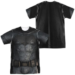 Justice League Movie Batman Uniform (Front/Back Print) Men's Regular Fit Polyester Short-Sleeve T-Shirt