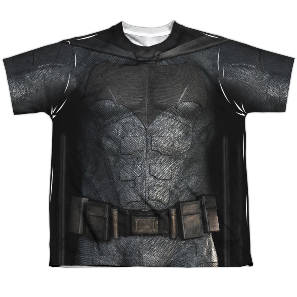 Justice League Movie Batman Uniform Youth Regular Fit Poly Short-Sleeve T-Shirt