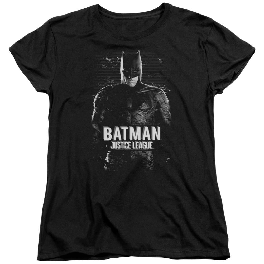 Justice League Movie Batman Women's 18/1 Cotton Short-Sleeve T-Shirt