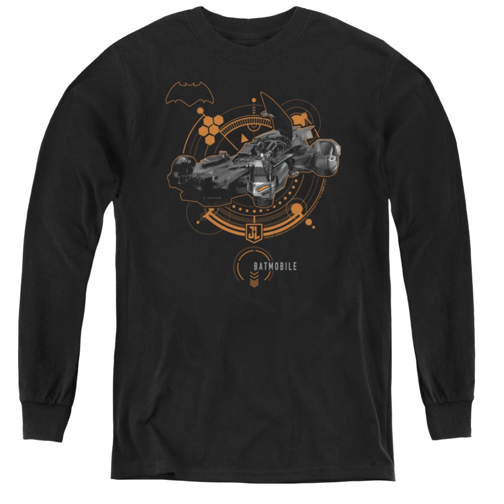 Justice League Movie Batmobile Youth Long-Sleeve T-Shirt