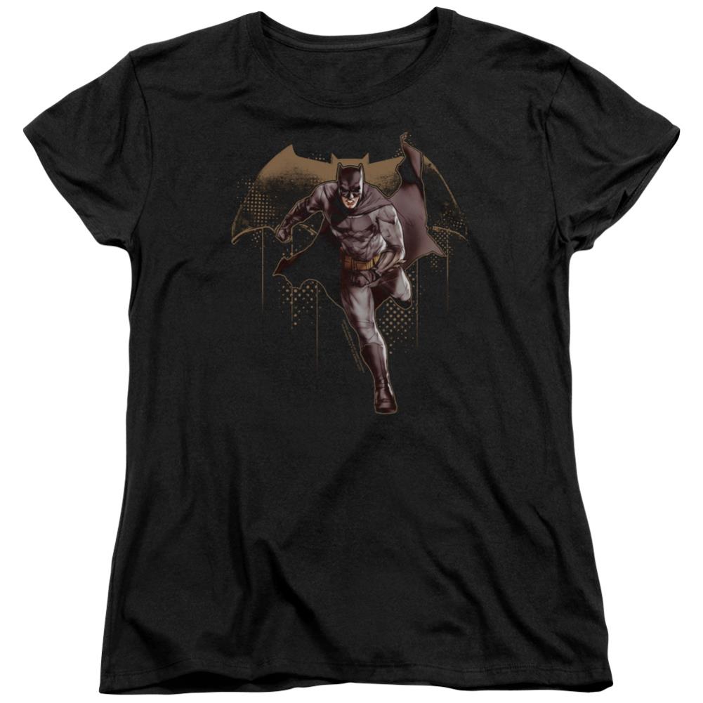 Justice League Movie Caped Crusader Women's 18/1 Cotton Short-Sleeve T-Shirt