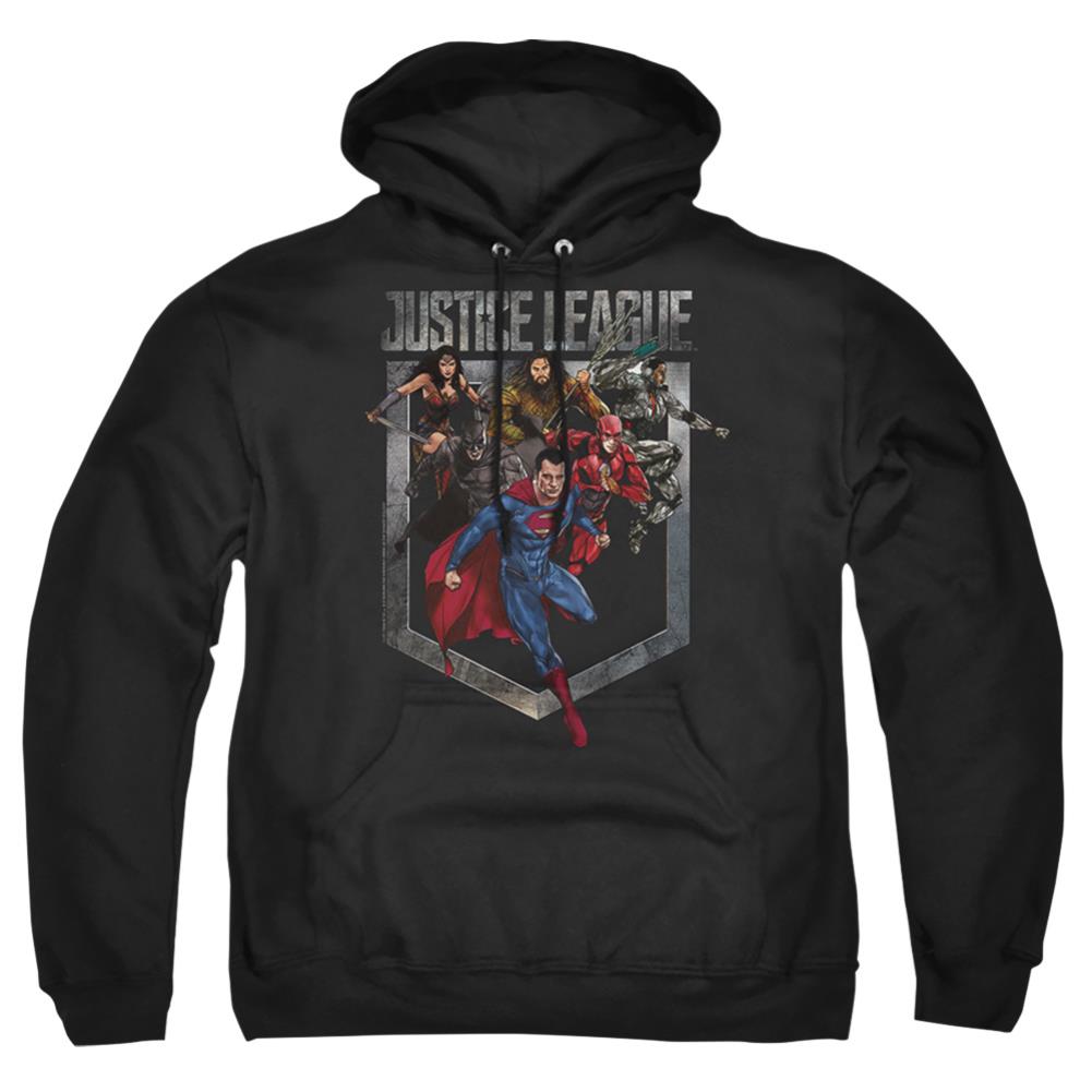 Justice League Movie Charge Men's Pull-Over 75 25 Poly Hoodie