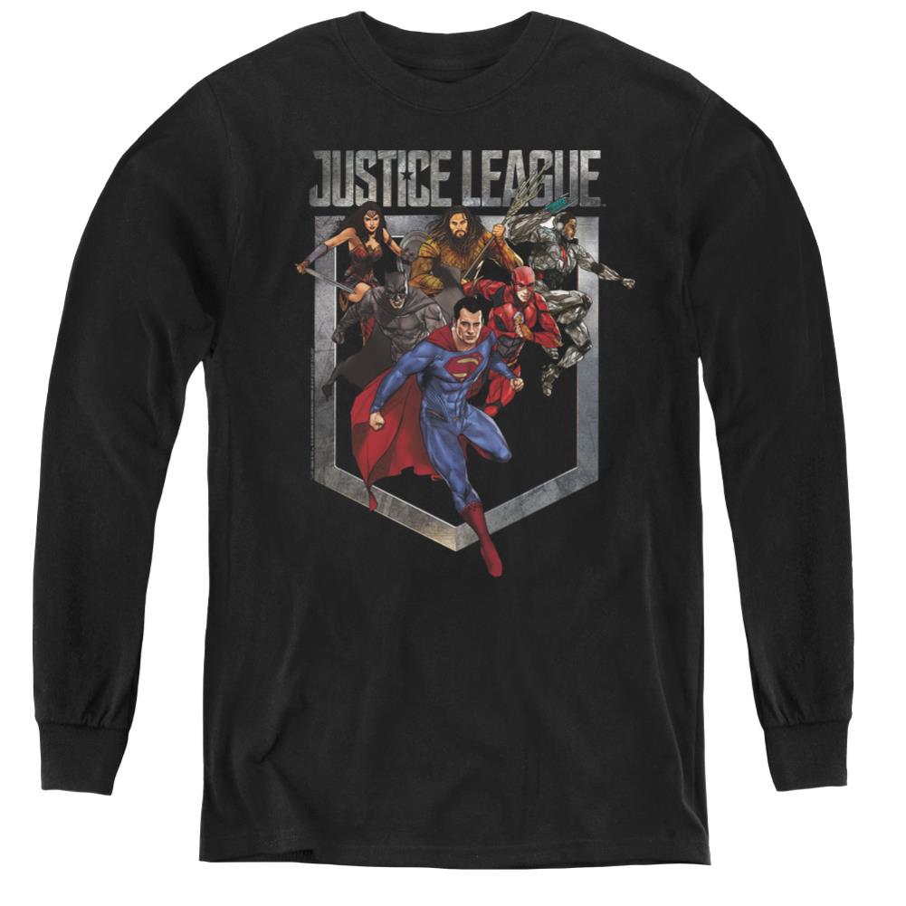 Justice League Movie Charge Youth Long-Sleeve T-Shirt