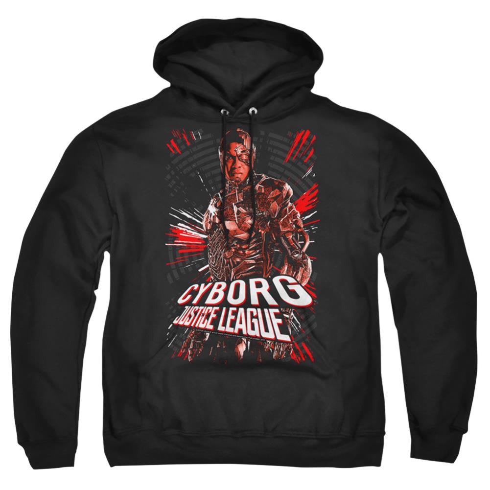 Justice League Movie Cyborg Men's Pull-Over 75 25 Poly Hoodie