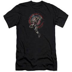 Justice League Movie Cyborg Men's Ultra-Soft 30/1 Cotton Slim Short-Sleeve T-Shirt