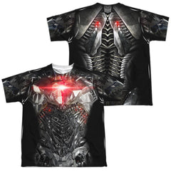 Justice League Movie Cyborg Uniform (Front/Back Print) Youth Regular Fit Poly Short-Sleeve T-Shirt