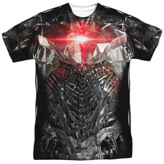 Justice League Movie Cyborg Uniform Men's Regular Fit Polyester Short-Sleeve T-Shirt