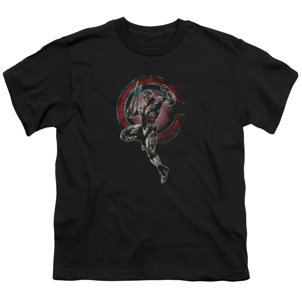 Justice League Movie Cyborg Youth 18/1 100% Cotton Short-Sleeve T-Shirt