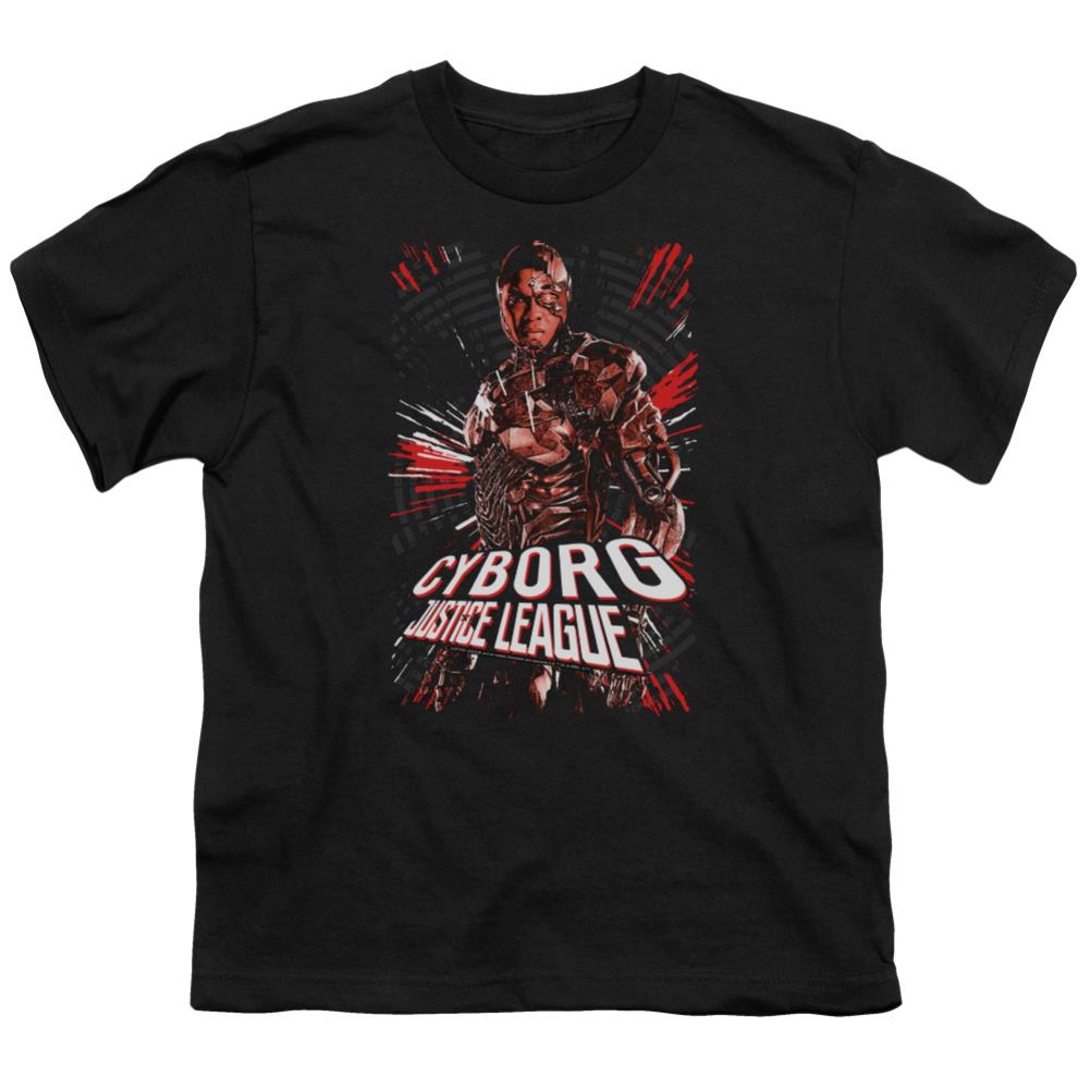 Justice League Movie Cyborg Youth 18/1 100% Cotton Short-Sleeve T-Shirt