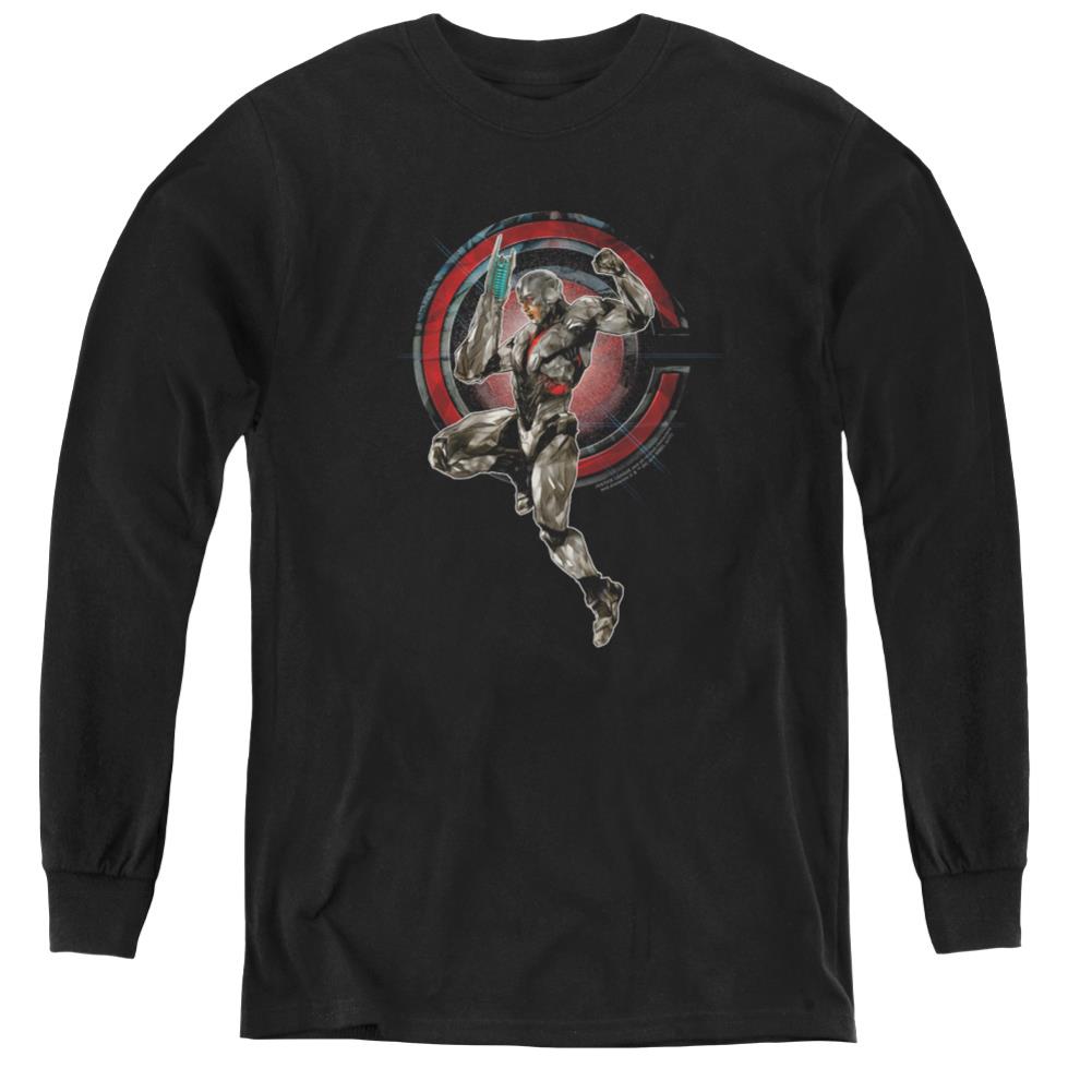 Justice League Movie Cyborg Youth Long-Sleeve T-Shirt