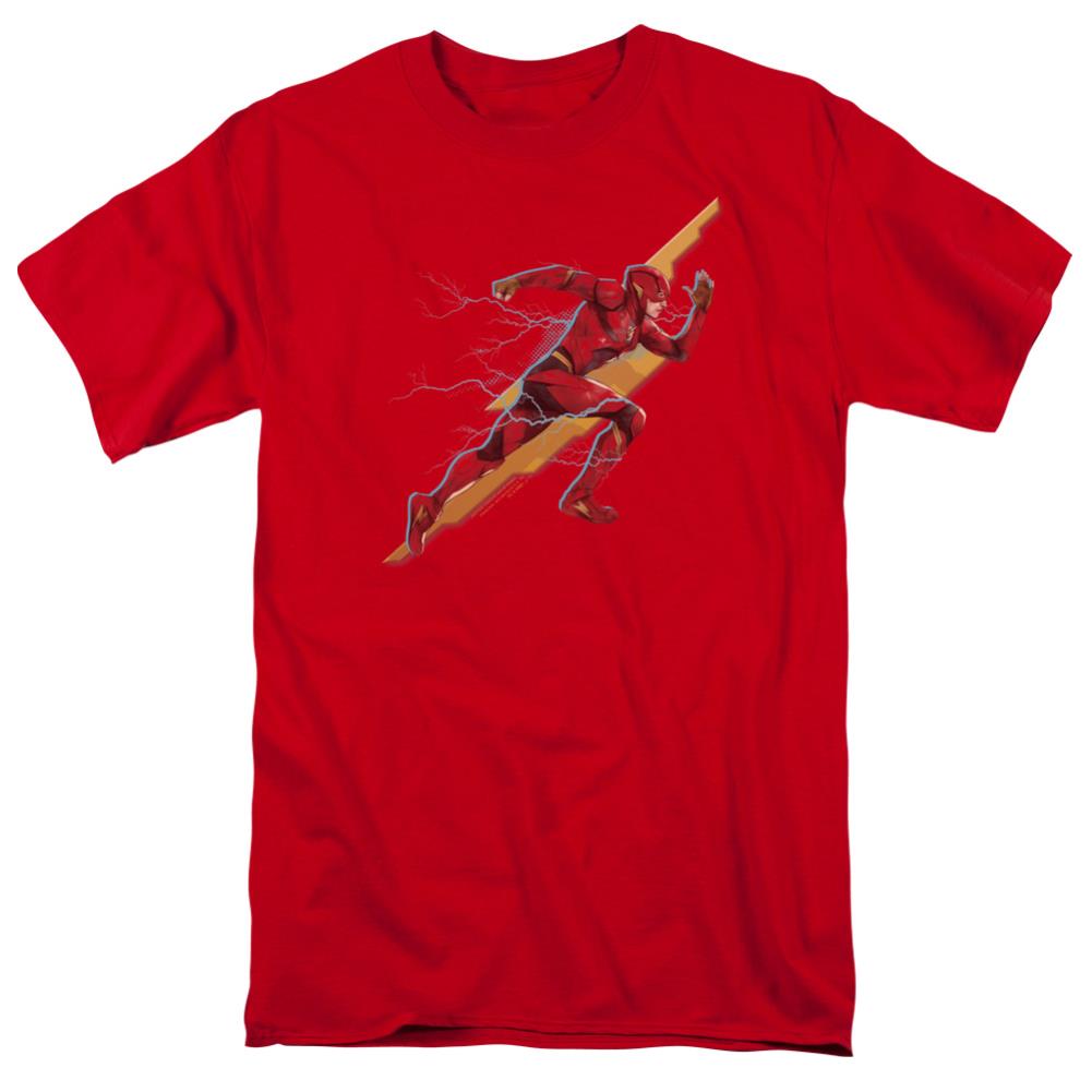 Justice League Movie Flash Forward Men's 18/1 Cotton Short-Sleeve T-Shirt