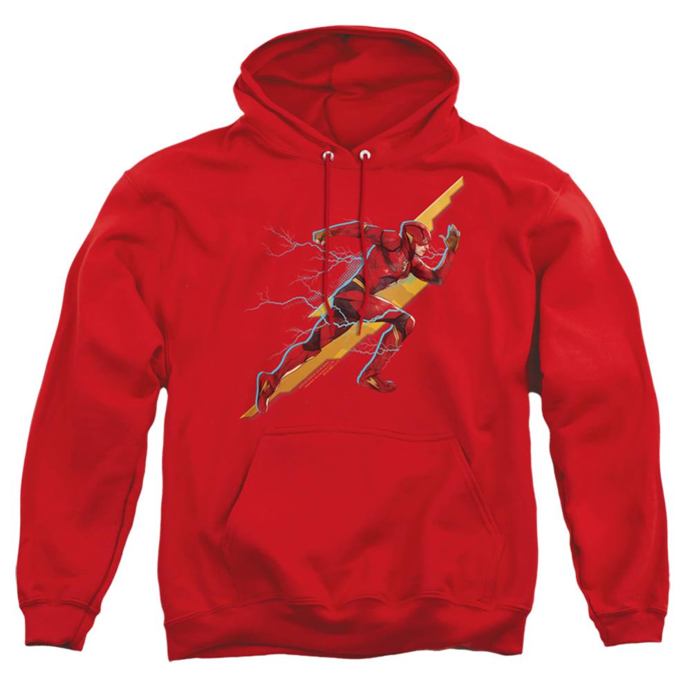 Justice League Movie Flash Forward Men's Pull-Over 75 25 Poly Hoodie