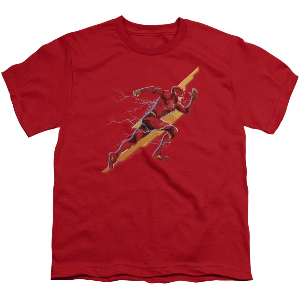 Justice League Movie Flash Forward Youth 18/1 100% Cotton Short-Sleeve T-Shirt