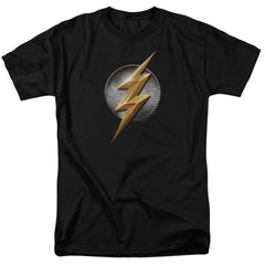 Justice League Movie Flash Logo Men's 18/1 Cotton Short-Sleeve T-Shirt